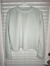 Athleta Forever Fleece Relaxed Crew Sweatshirt Mint Green Women's Size S EUC