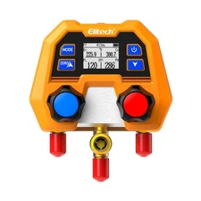 Elitech DMG-2SE Digital Pressure Gauge Dual-table Valve High Accuracy HVAC