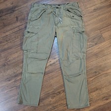 VTG Polo Ralph Lauren Army Cargo Pants Surplus Fit Green 36x29 Paratrooper RARE