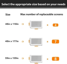 Window Screen Door Repair Kit, 48" x 177" Screen Door Mesh Replacement Kit, D...