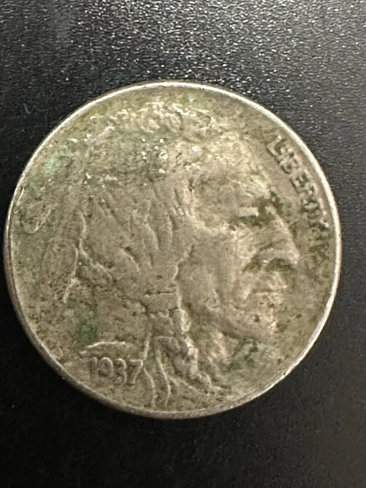1937 Buffalo Nickel No Mint Mark Error Letters - Image 3 of 3