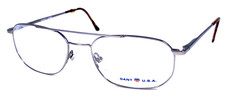 GANT  MARINER  G-450 NOS Italy Silver Aviator Matte 53-18mm Eyeglasses Frame