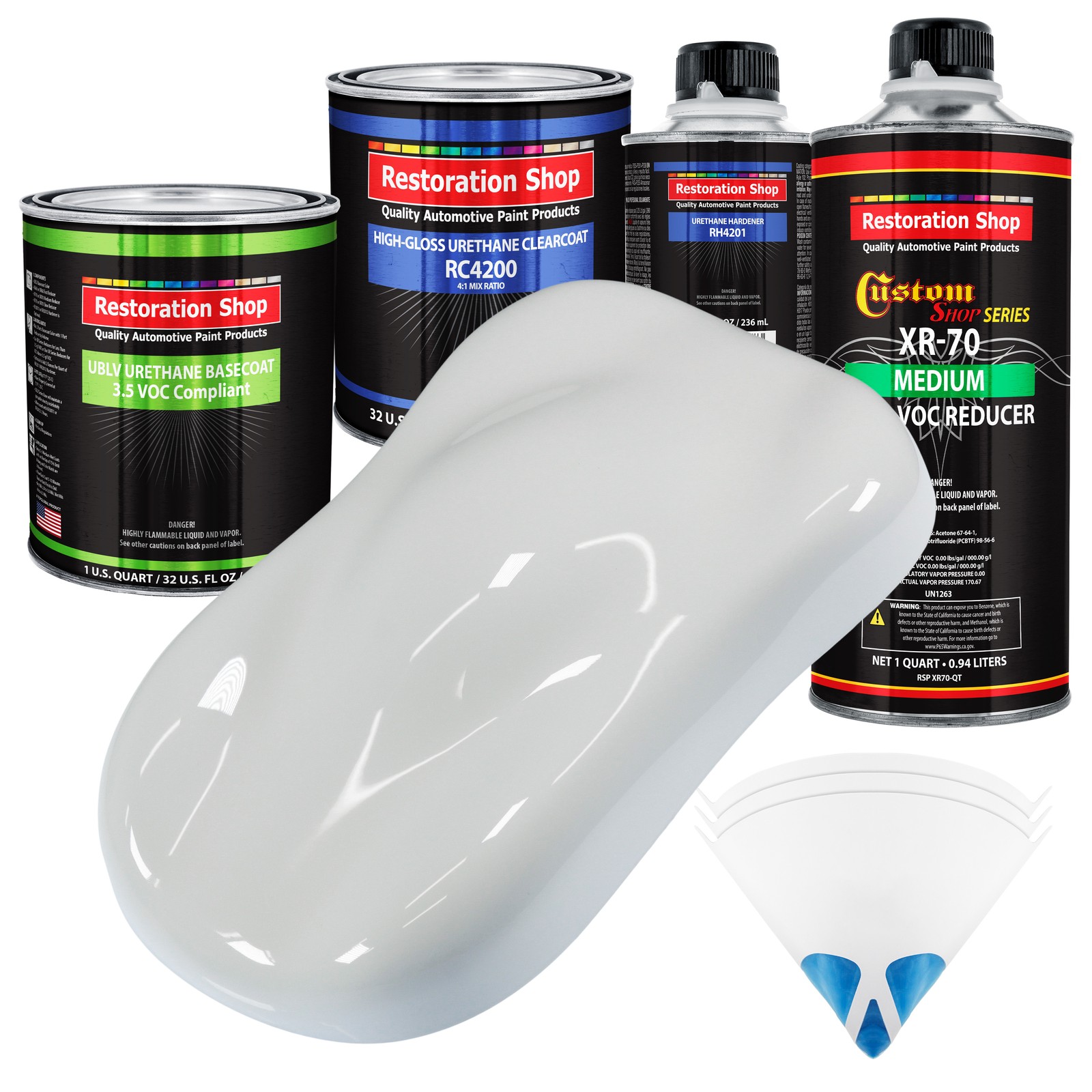 Championship White Low VOC Urethane Basecoat Car Paint Kit