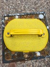 VINTAGE '97 Wolf Designs Inc Yellow Sparkle Jewelry Box Travel Case With Mirror  — photo 10