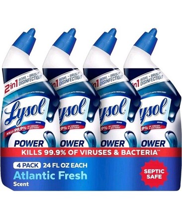 Lysol Advanced Power Clinging Gel Toilet Bowl Cleaner 4 Pack, 132 Total Ounces 