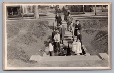 RPPC People Gathered Unidentified Spring Saratoag Springs ? Ballston Spa? NY N14