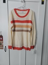 LuLaRoe Mariah Multicolor Striped Knit Pullover Sweater Size XXL New