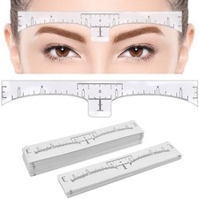 100 Pack Eyebrow Ruler Disposable Microblading Stencil Brow Mapping Tool KINGMAS