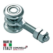 RUOTA BINARIO PORTA SCORREVOLE 2 RUOTE ø 24mm CARRELLO CON PERNO FISSO 2P