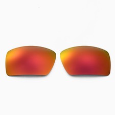 Walleva Fire Red Polarized Replacement Lenses For Oakley Eyepatch 2 Sunglasses