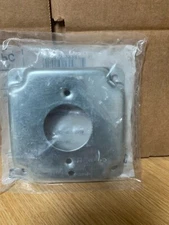 RACO  1-Gang Square Metal Electrical Box Cover