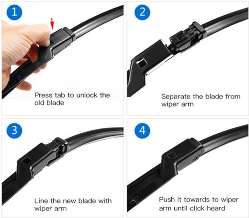 Citroen Berlingo Wiper Blades Aero For VAN 2008-2016 FRT PAIR 2 x BLADES - Picture 4 of 5