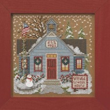 MILL HILL Buttons Beads Kit Counted Cross Stitch SCHOOL HOUSE MH14-2236 Winter