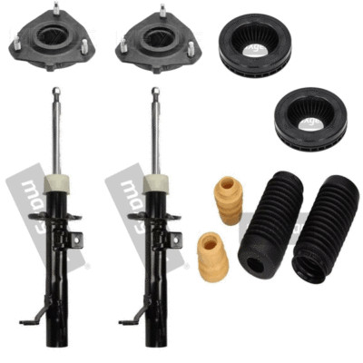 2x Stossdämpfer vorne + Domlager + Schutz + Walz Ford Fiesta V JH JD Mazda 2 DY