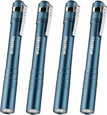 WORKPRO LED Pluma Juego de 4 Pilas 8AAA Incluidas Antorcha de Bolsillo Aluminio