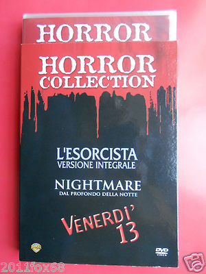 Slipcase Box 3 Dvds Movie Horror Collection the Exorcist Nightmare Venerdi 13 GQ