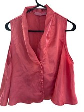 Sleep Solutions Vintage Pink Night Shirt Sleep Top large Pink Satin