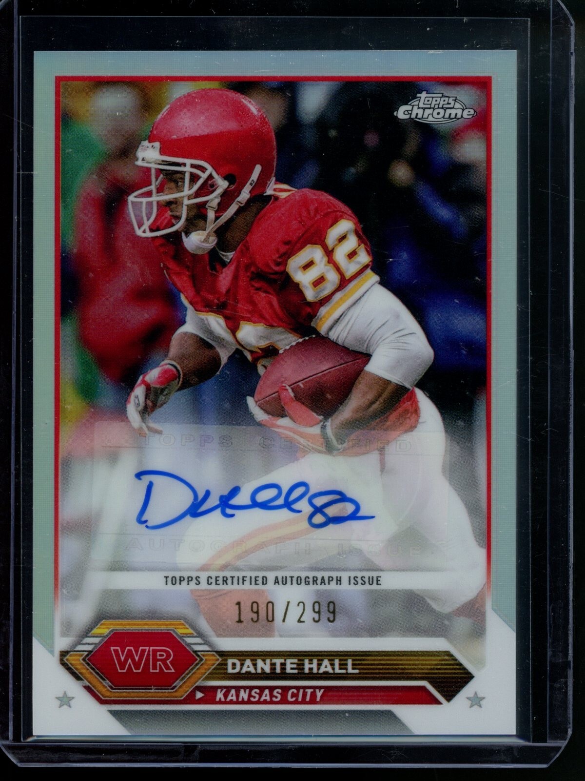2023 TOPPS COMPOSITE TOPPS CHROME DANTE HALL REFRACTOR AUTO 190/299 CHIEFS