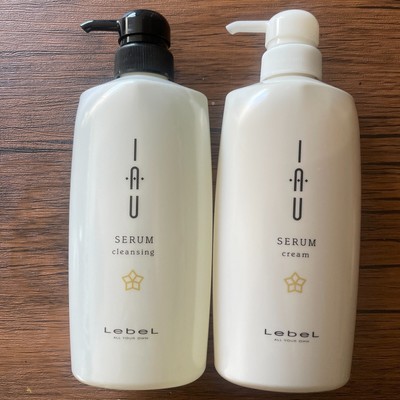 Lebel iau SERUM Cleansing Shampoo 600mL & Cream Treatment 600mL Set