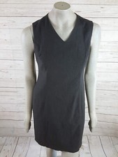GAP Shift Dress Womans Size 8 Marled Gray V Neck Back Zip