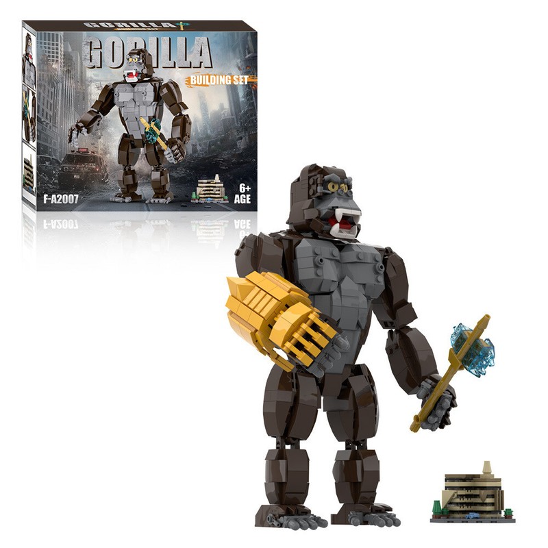 MOC King Kong with Robotic Arm & Battle-Axe Building Blocks STEM Toy Model Kit