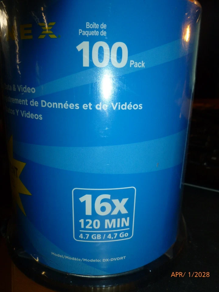 NEW Dynex DVD-R Recordable Media Discs 100 Spindle Pack - 16x 120min 4.7GB - Image 2 of 3