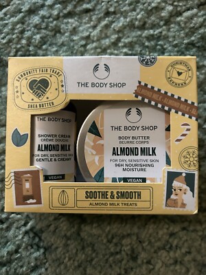 THE BODY SHOP Soothe & Smooth Almond Milk Body Butter And Shower Cream NEW