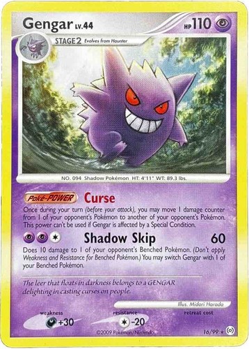 2009 Pokemon Platinum Arceus 17 Gengar Reverse Foil PSA 3 VG