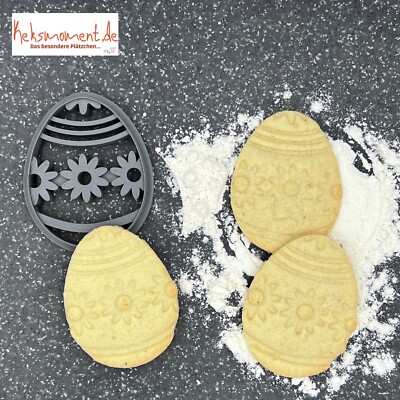 Keksausstecher Cookie Cutter Osterei Easteregg Blume Flower Plätzchen Teig Dough