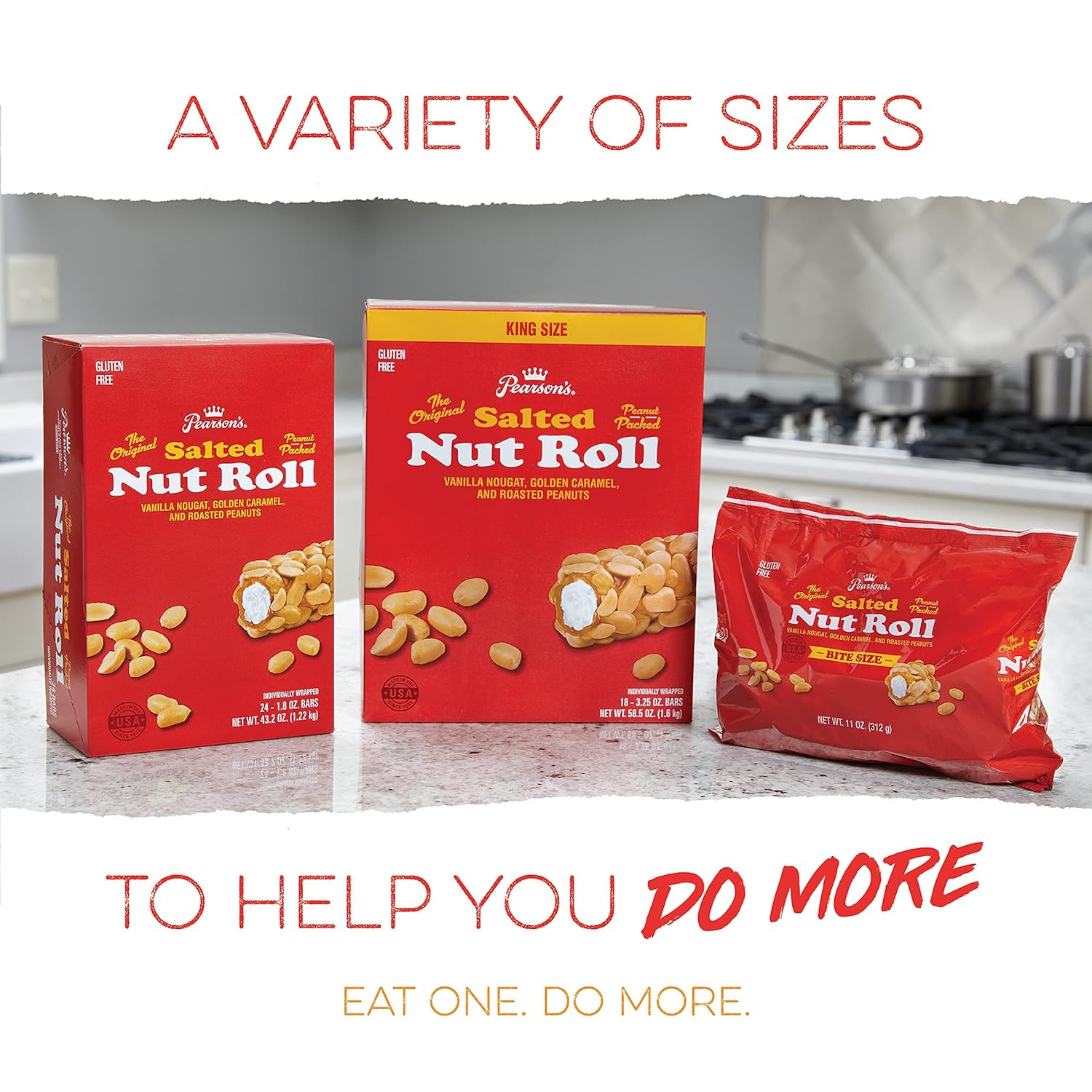 'S Original Salted Nut Roll | Peanut, Caramel, Nougat Candy | 24 Full- Size Cand