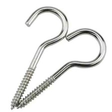 Screw In Hooks Stainless Steel Hook Marine Boat Garden Shed Heavy Duty NO RUST