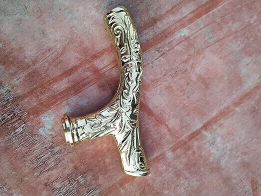 Victorian Looking Solid Engraved Brass Handle for… - image 2