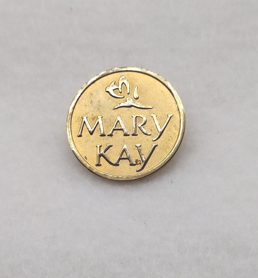 Vintage Mary Kay Gold Toned Lapel Pin Scarf Brooch Tac Jewelry