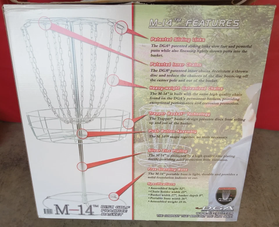 Cesta de golf de disco de cadena DGA M-14 Foto 2 de 3