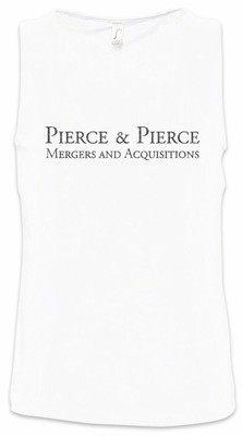 Pierce & Pierce Herren Tank Top American Schild Firma Logo Psycho Banker Bank