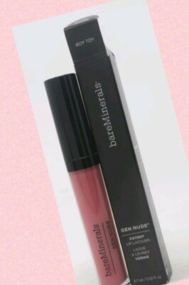 bareMinerals Gen Nude Patent Lip Laquer ''BOY TOY'' NIB .12 fl oz