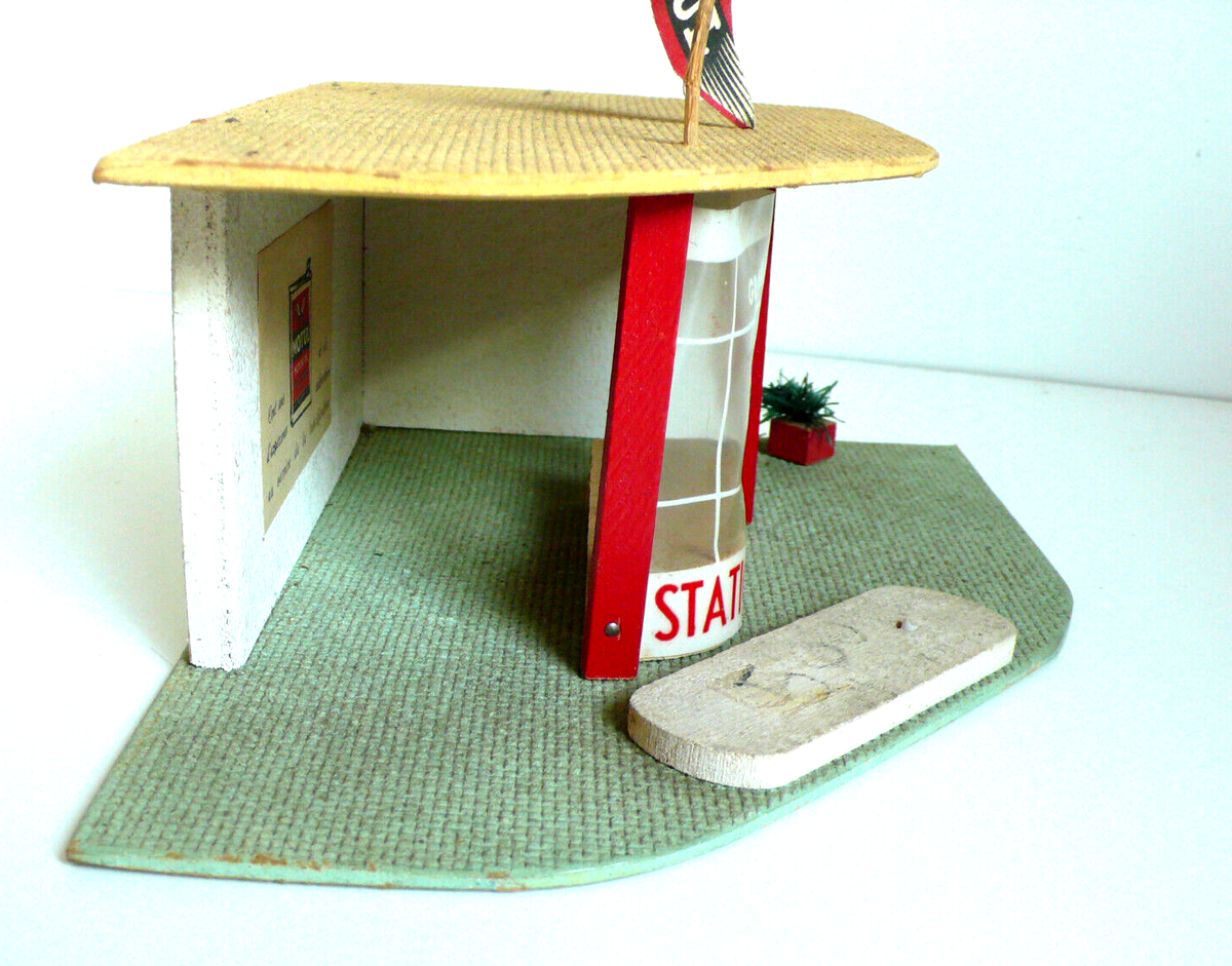 Panneau Publicitaire Station Service Motul - Bois - Années 60 - Rossignol - 25x20 Cm