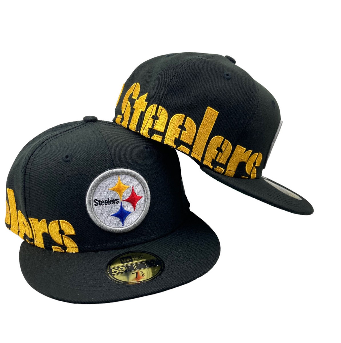 Pittsburgh Steelers Side Split NFL New Era 59FIFTY fitted cap hat black
