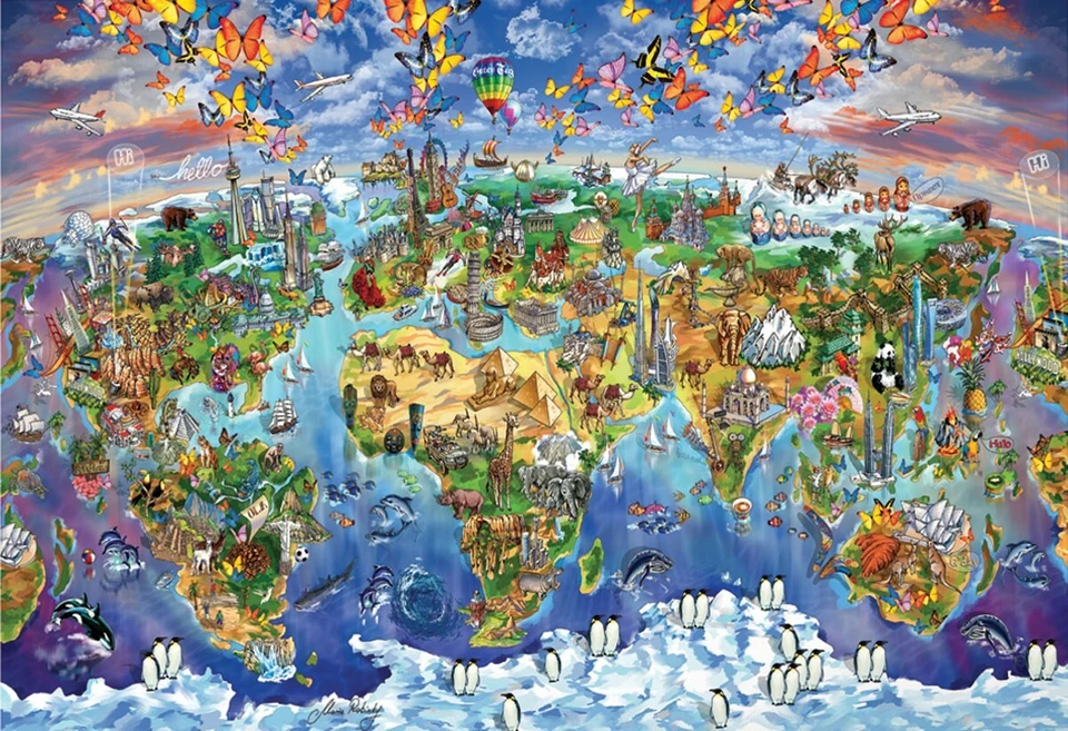 World Wonders 5000 Piece Jigsaw Puzzle Eurographics New - Image 2 of 2