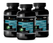 Graviola Soursop Guanabana - GRAVIOLA 650mg - Lose Weight Quick - 3 Bot 300 Caps