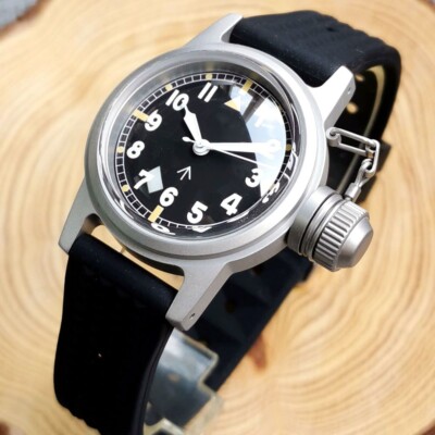 200m Waterproof 36MM Vintage Sandblasted Watch Auto NH35A Dome