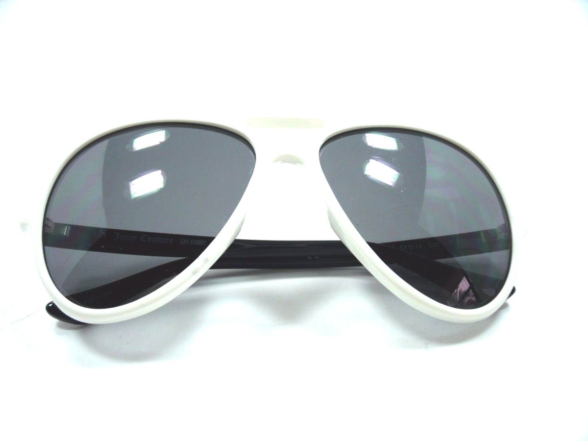 Juicy Couture White and Black Frame Sunglasses Opticontacts.com -- Juicy Couture JU 221 main image 3