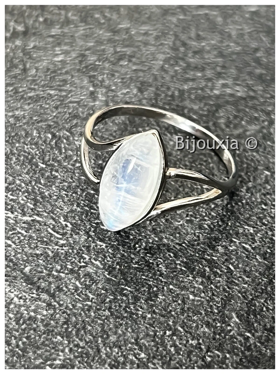 Jeweloporium Anello In Argento Sterling 925 Con Pietra Labradorite Grigia - Fatto A Mano, Cabochon Ovale 8x10mm - Misura 30 - Gioiello Artigianale Indiano