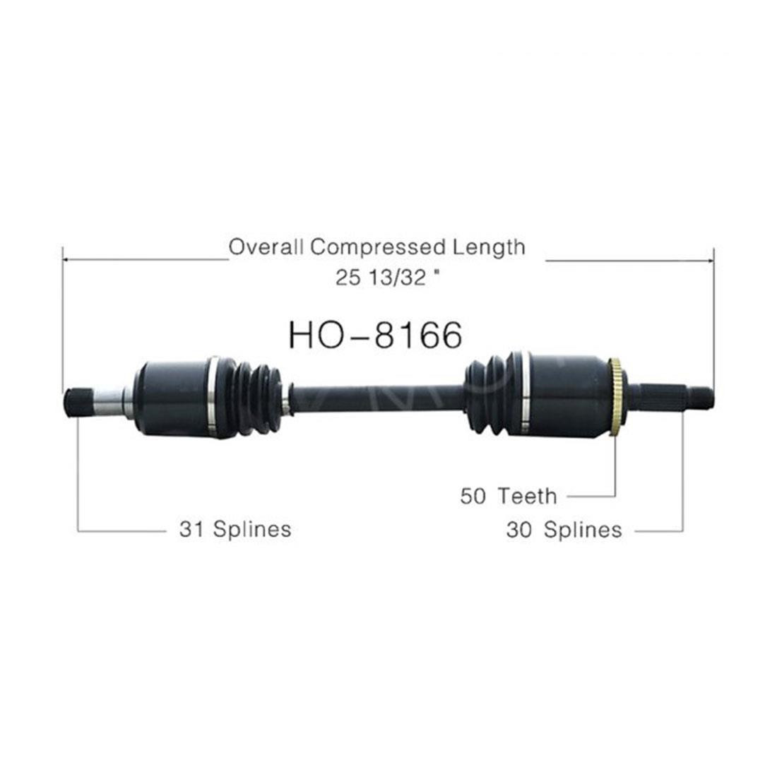 TrakMotive Rear Left 1PCS CV Axle Shaft For Acura NSX
