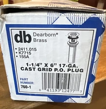 Dearborn Brass 760-1 1-1/4” X 6” 17-GA.