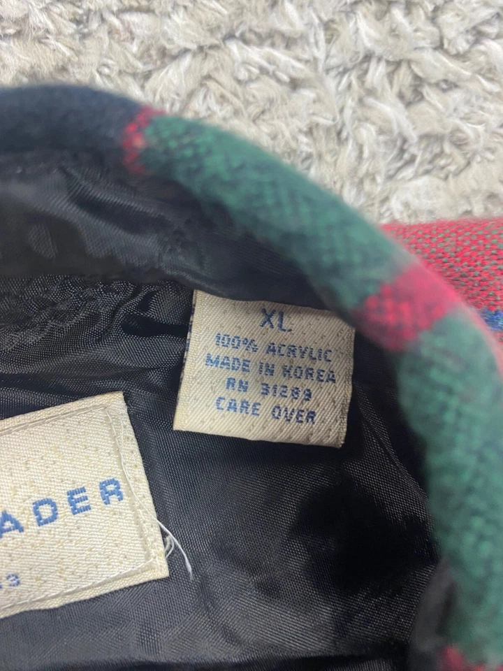 Vtg River Trader Jacket Mens XL Red Green Tartan Plaid Acrylic Flannel Shacket - Image 4 of 4