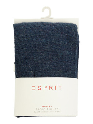 Esprit Strick Strumpfhose EUR 36-38 Basic Tights 21% Wolle Wool NEU NEW Blau TOP