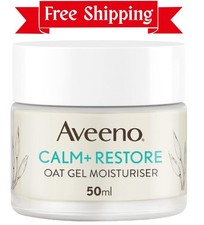Aveeno Face Calm+Restore Oat Gel Moisturiser (1x 50ml), Face Moisturiser to Inst