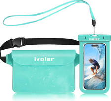 Waterproof Pouch Bag + Phone Case, Waterproof Case Dry Bag for Beach,Swim,Boatin