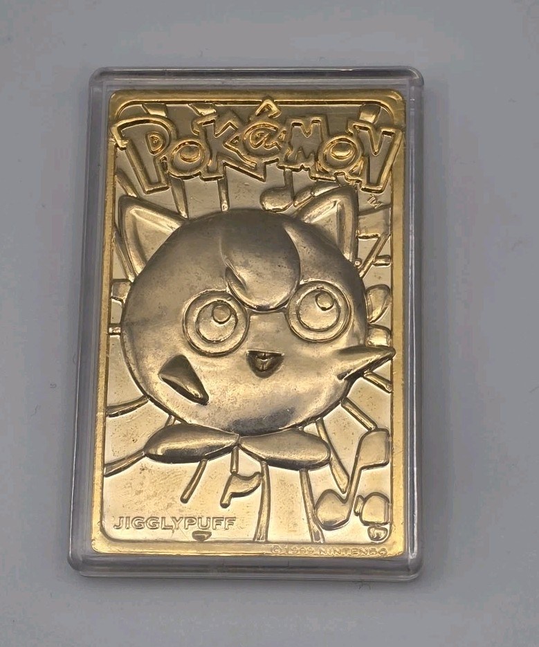Jigglypuff Pokemon 23K Gold Plated Trading Card 1999 Burger King
